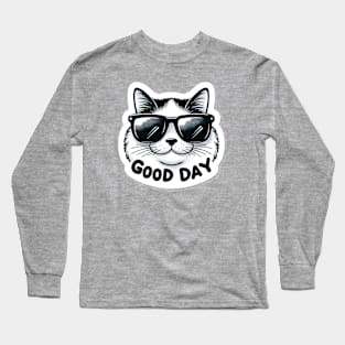 good day cool cat Long Sleeve T-Shirt